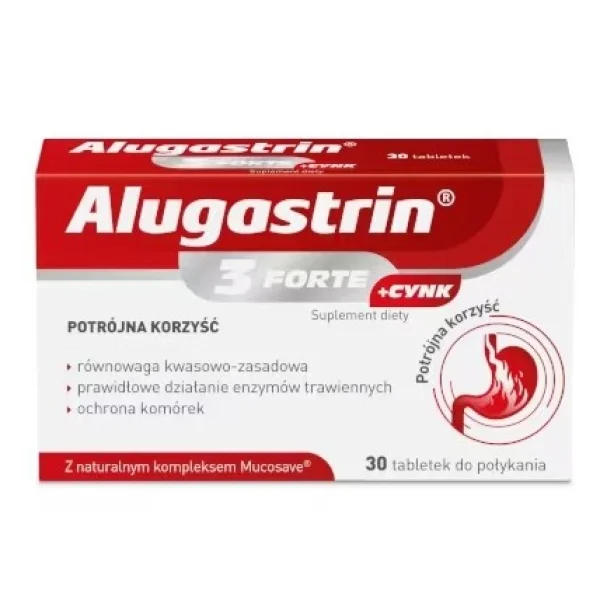 Alugastrin 3 Forte + Cynk, 30 tabletek