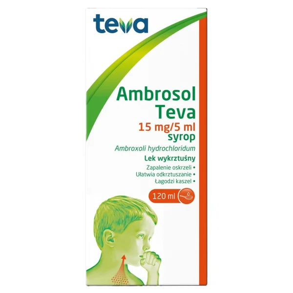 Ambrosol Teva 15 mg/ 5 ml, syrop, 120 ml