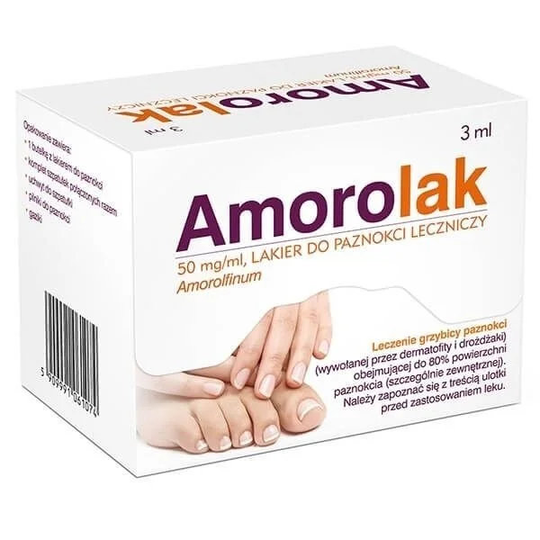 Amorolak 50 mg/ml, lakier do paznokci leczniczy, 3 ml