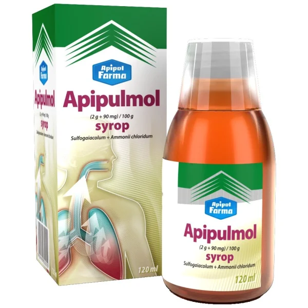 Apipulmol (2 g + 90 mg)/ 100 g, syrop na uporczywy i męczący kaszel, 120 ml