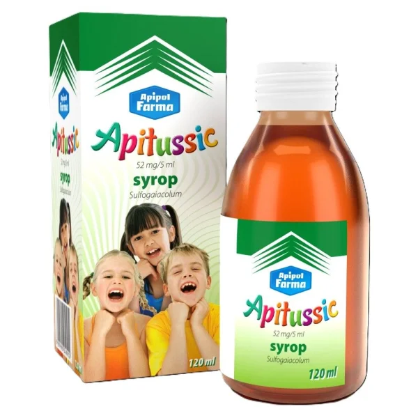 Apitussic 52 mg/ 5 ml, syrop dla dzieci i dorosłych, 120 ml