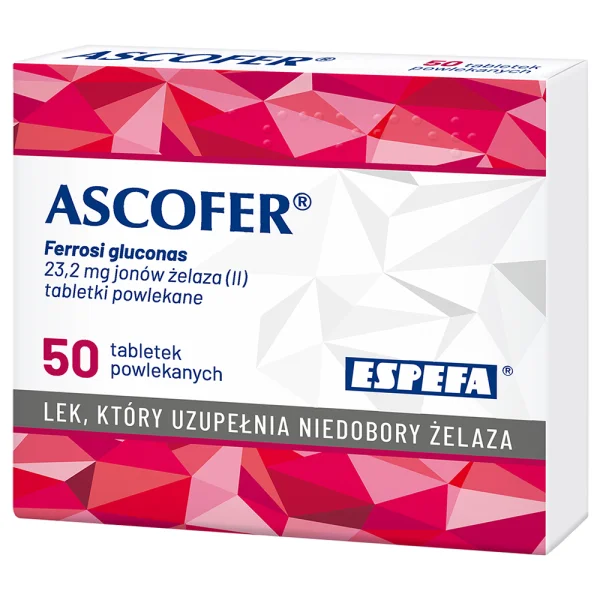 Ascofer 200 mg, 50 tabletek powlekanych