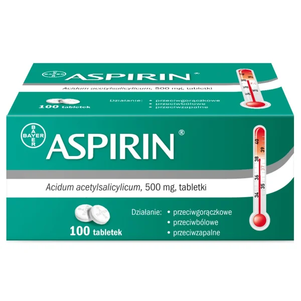 Aspirin 500 mg, 100 tabletek