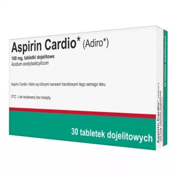 Aspirin Cardio 100 mg, 30 tabletek (import równoległy Medezin)