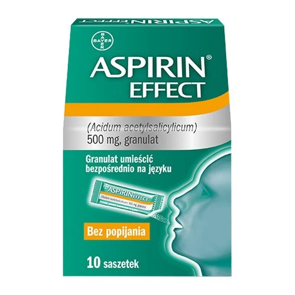 Aspirin Effect 500 mg, 10 saszetek
