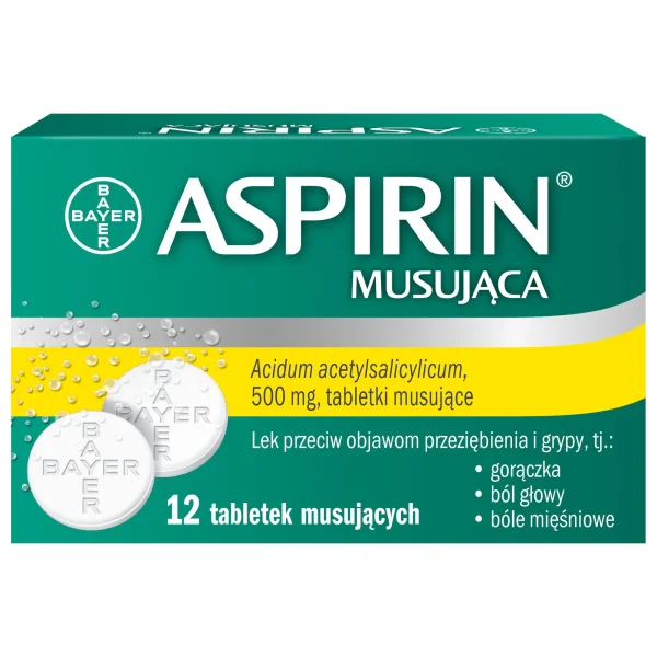 Aspirin Musująca 500 mg, 12 tabletek musujących