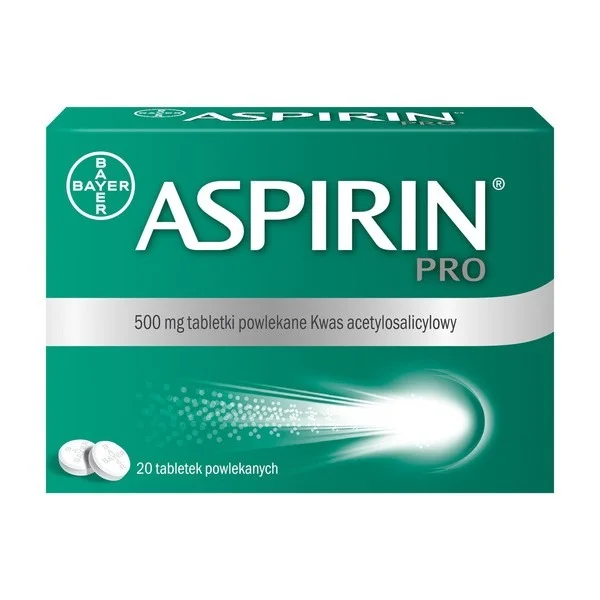 Aspirin Pro 500 mg, 20 tabletek powlekanych