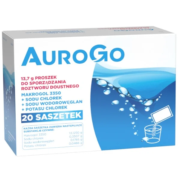 AuroGo 13,7 g, proszek do sporządzania roztworu doustnego, 20 saszetek