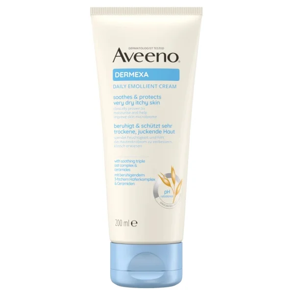 Aveeno Dermexa, krem emolientowy do swędzącej skóry, 200 ml