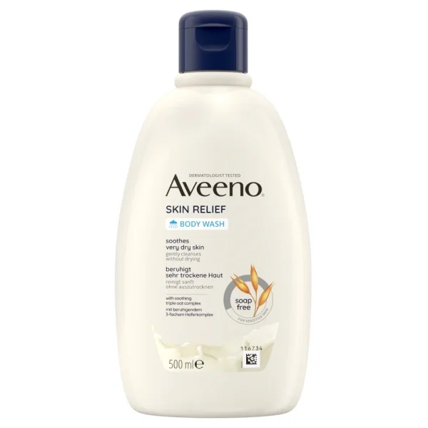 Aveeno Skin Relief, żel nawilżający do mycia ciała, 500 ml