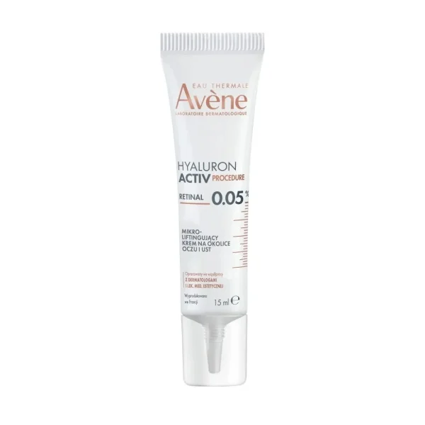 Avene Hyaluron Activ Procedure Mikro, liftingujący krem pod oczy i na zmarszczki wokół ust, 15 ml