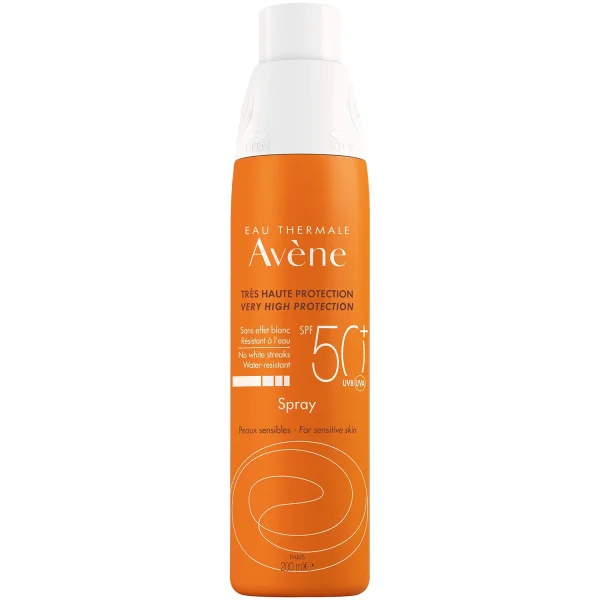Avene Sun, spray ochronny do ciała, skóra wrażliwa, SPF 50+, 200 ml
