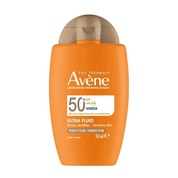 Avene Ultra Fluid Perfector, krem przeciwsłoneczny do twarzy, skóra wrażliwa, SPF 50+, 50 ml