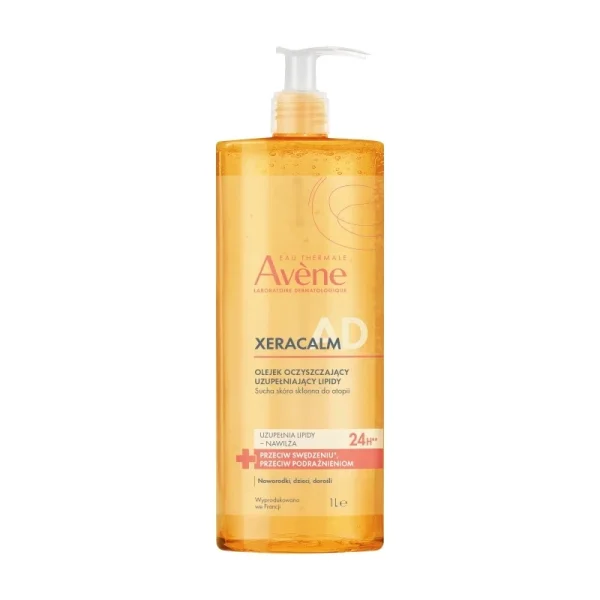 Avene Xeracalm A.D, olejek do mycia, uzupełniający lipidy olejek oczyszczający, 1 l