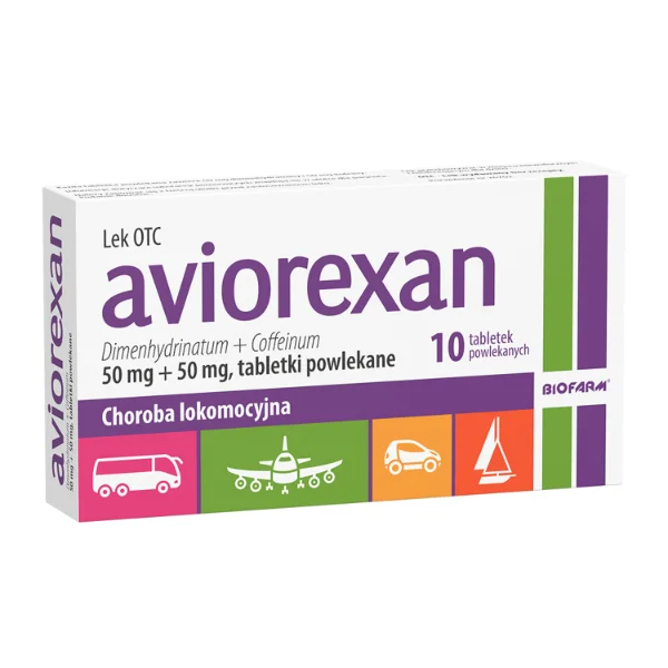 Aviorexan 50 mg + 50 mg, 10 tabletek powlekanych