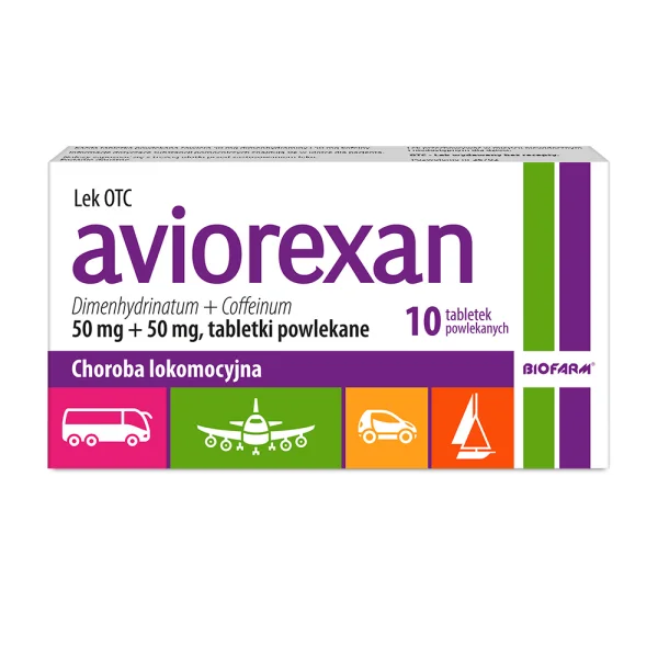 Aviorexan 50 mg + 50 mg, 10 tabletek powlekanych