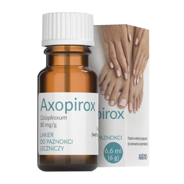 Axopirox 80 mg/g, lakier do paznokci leczniczy, 6,6 ml