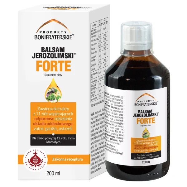 Produkty Bonifraterskie Balsam Jerozolimski Forte, płyn, 200 ml