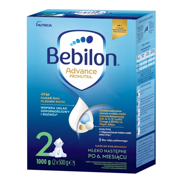 Bebilon Advance Pronutra 2, mleko następne, powyżej 6 miesiąca, 1000 g