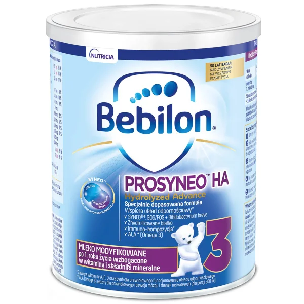 Bebilon Prosyneo HA Hydrolyzed Advance 3, mleko modyfikowane, po 1 roku, 400 g