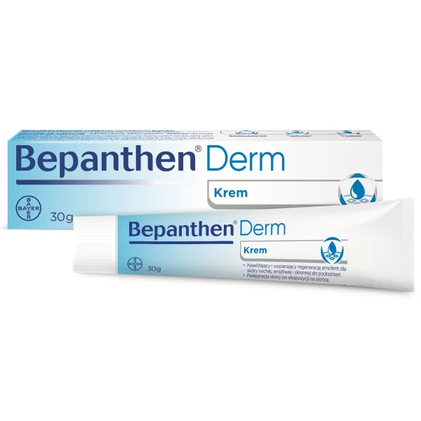 Bepanthen Derm Krem, specjalistyczny krem do ciała, skóra sucha, skłonna do podrażnień, od 1 dnia życia, 30 g