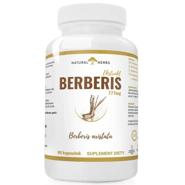 Natural Herbs Berberis Ekstrakt 777 mg, 90 kapsułek