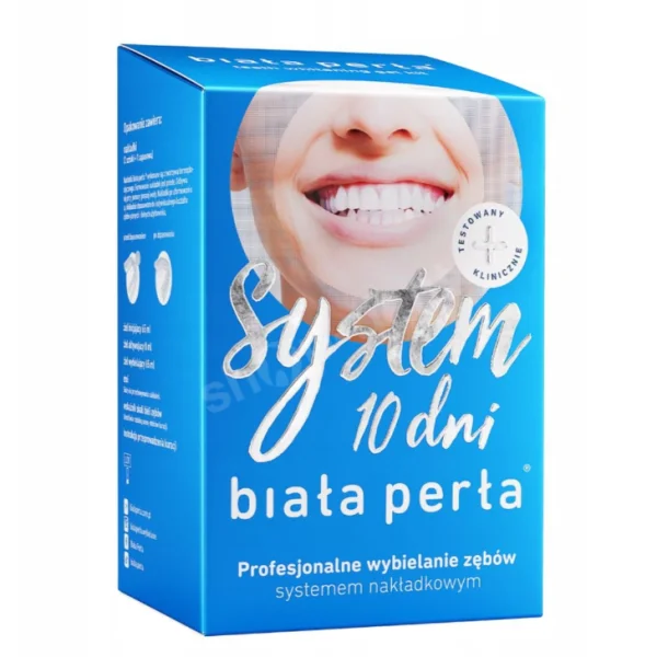 Biała Perła System 10 Dni, zestaw do profesjonalnego wybielania zębów systemem nakładkowym, 10-dniowa kuracja