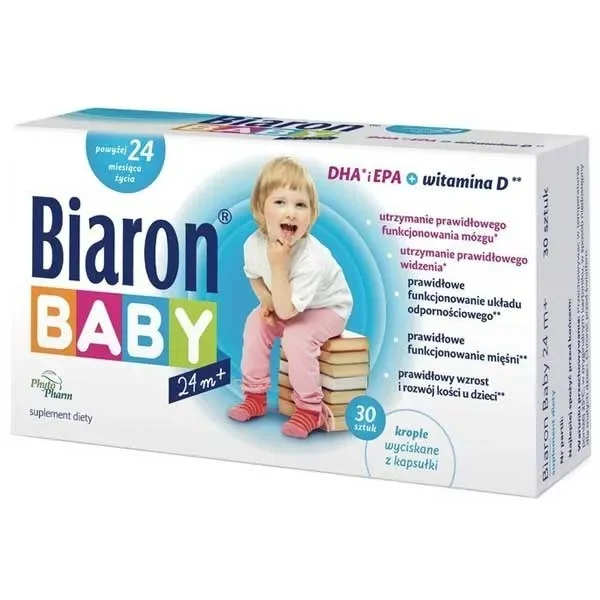 Biaron Baby 24m+, dla dzieci powyżej 2 lat, 30 kapsułek twist-off
