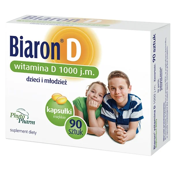 Biaron D, witamina D 1000 j.m., 90 kapsułek