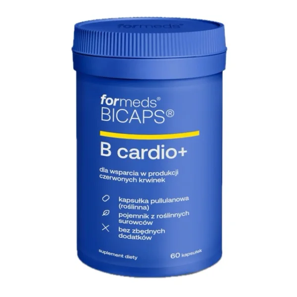 ForMeds BICAPS B Cardio+, dla wsparcia w produkcji czerwonych krwinek, 60 kapsułek