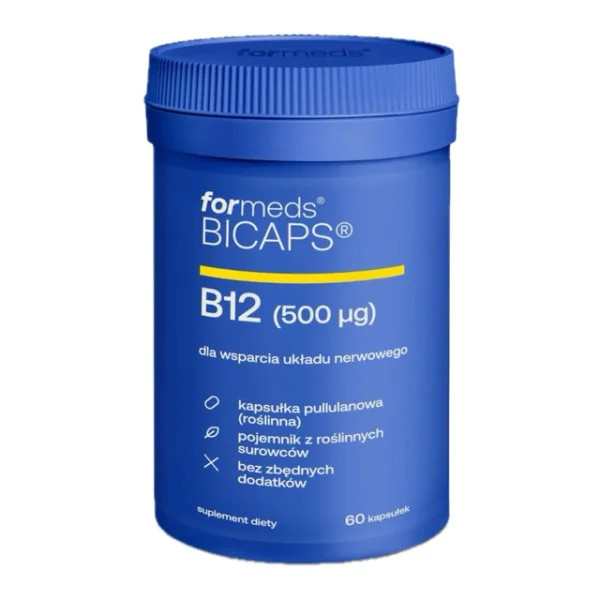 ForMeds BICAPS B12 500 µg, dla wsparcia układu nerwowego, 60 kapsułek
