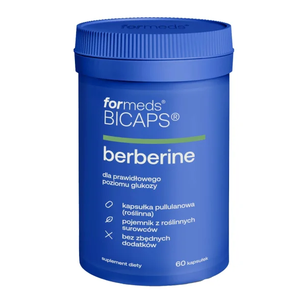 ForMeds BICAPS Berberine, dla prawidłowego poziomu glukozy we krwi, 60 kapsułek