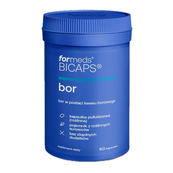 ForMeds BICAPS Bor, postać kwasu borowego, 60 kapsułek