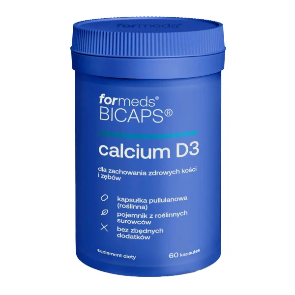 ForMeds BICAPS Calcium D3, dla zachowania zdrowych kości i zębów, 60 kapsułek