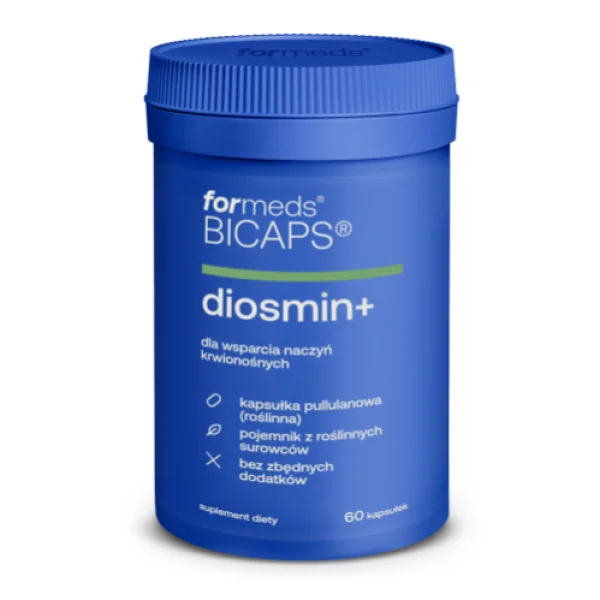 ForMeds BICAPS Diosmin+, diosmina + hesperydyna + OPC + witamina C + trans-resweratrol, 60 kapsułek