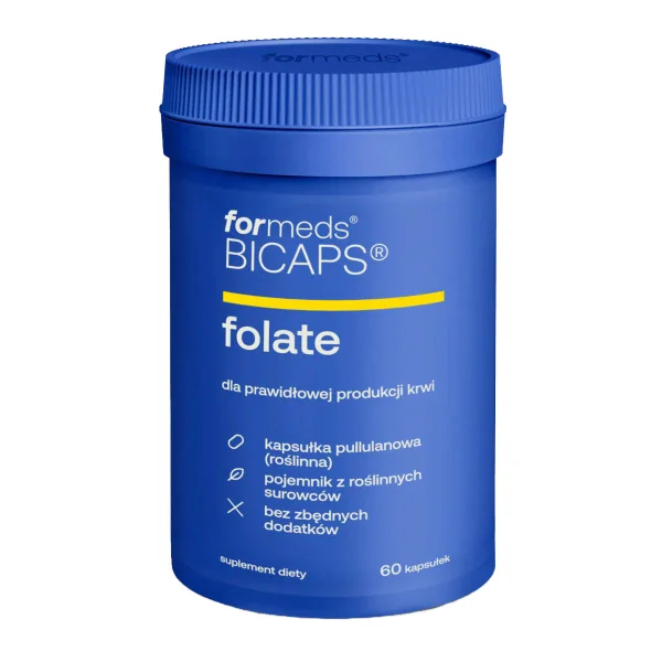 ForMeds BICAPS Folate, kwas foliowy w formie L-metylofolianu wapnia, 60 kapsułek 