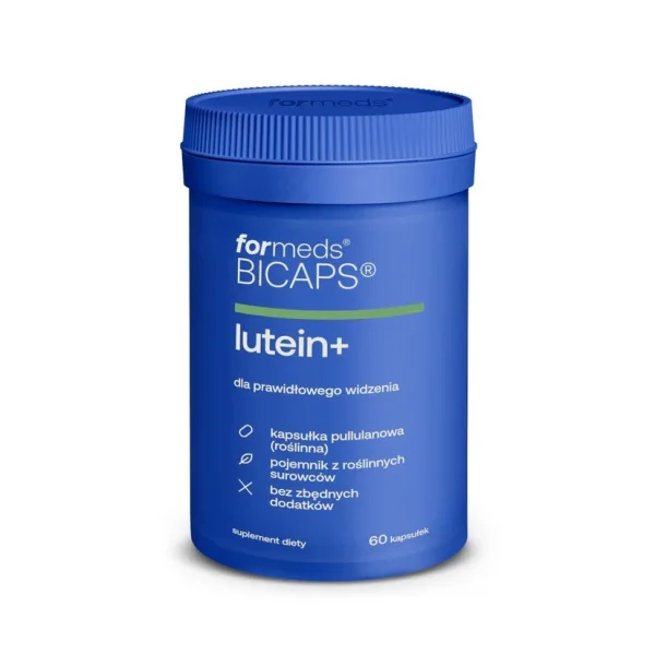 ForMeds BICAPS Lutein+, luteina 20 mg + zeaksantyna 2 mg + witamina A 800 µg, 60 kapsułek
