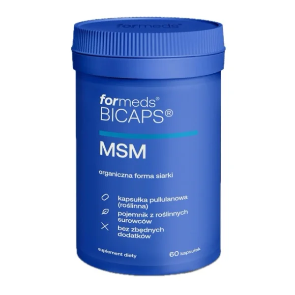 ForMeds BICAPS MSM, siarka organiczna metylosulfonylometan, 60 kapsułek
