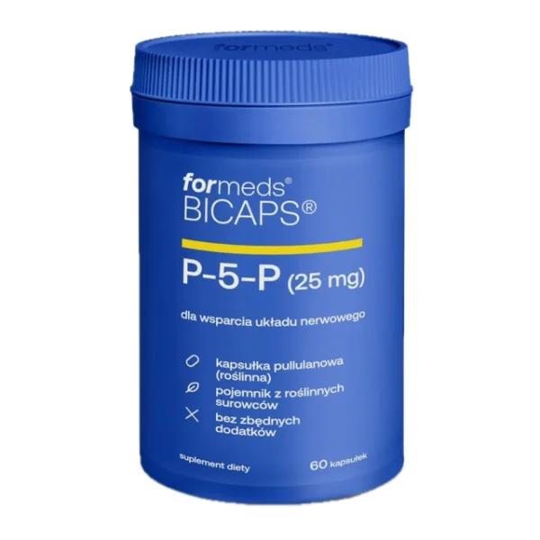 ForMeds BICAPS P-5-P, witamina B6 25 mg w wysoko przyswajalnej formie P-5-P, 60 kapsułek