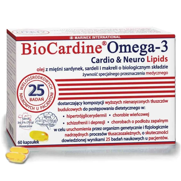 BioCardine Omega-3 Cardio&Neuro Lipids, 60 kapsułek