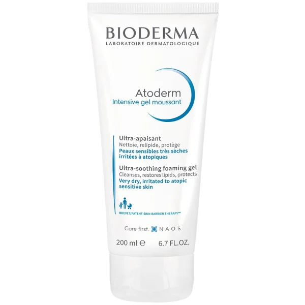 Bioderma Atoderm Intensive, żel oczyszczający, redukujący swędzenie do skóry bardzo suchej, atopowej i podrażnionej, 200 ml