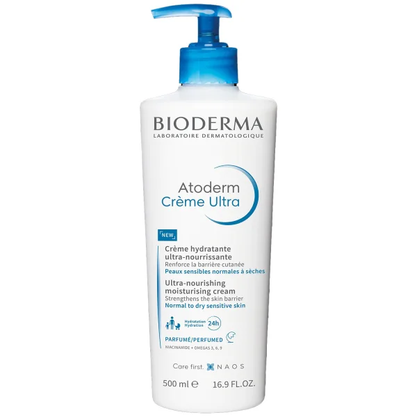 Bioderma Atoderm Creme Ultra Perfumed, ultranawilżający i wzmacniający krem, 500 ml