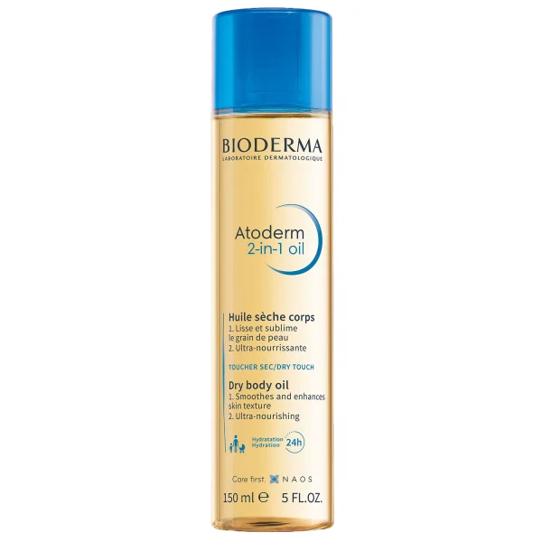 Bioderma Atoderm 2-in-1 Oil, suchy olejek do ciała, 150 ml