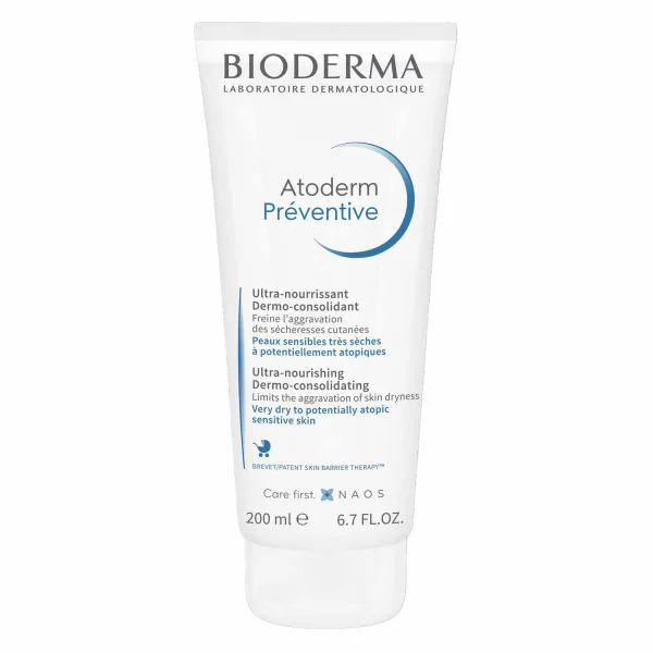 Bioderma Atoderm Preventive, krem odżywczy wzmacniający skórę dla dzieci i niemowląt, skóra atopowa, 200 ml