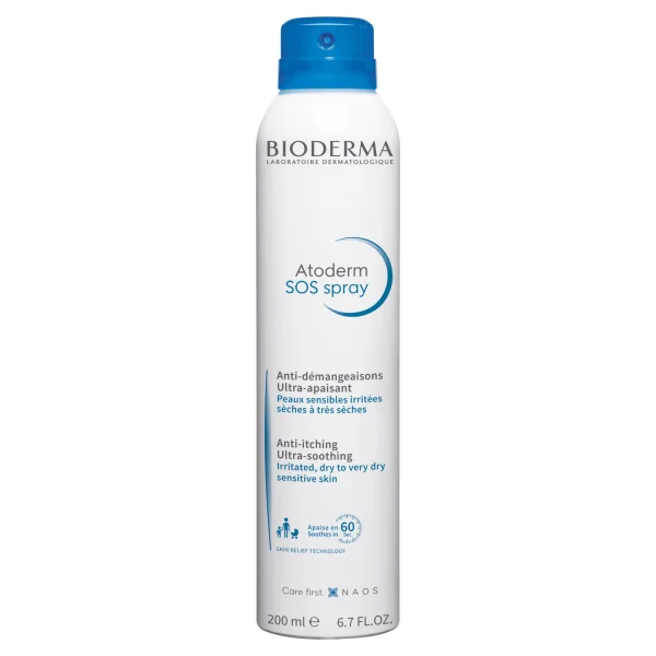 Bioderma Atoderm SOS, spray likwidujący swędzenie skóry, 200 ml