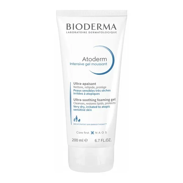 Bioderma Atoderm Intensive Gel moussant, łagodny żel oczyszczający i natłuszczający, 200 m
