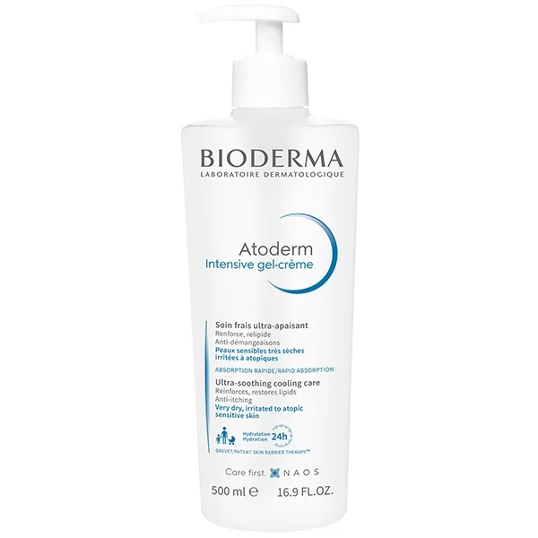 Bioderma Atoderm Intensive Gel-Creme, przeciwświądowy żel-krem do skóry suchej i atopowej, 500 ml