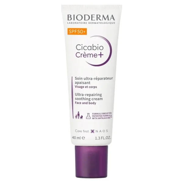 Bioderma Cicabio Creme+, SPF50+, krem do twarzy, 30 ml