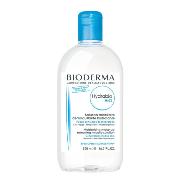 Bioderma Hydrabio H2O, nawilżający płyn micelarny do demakijażu, skóra odwodniona, 500 ml