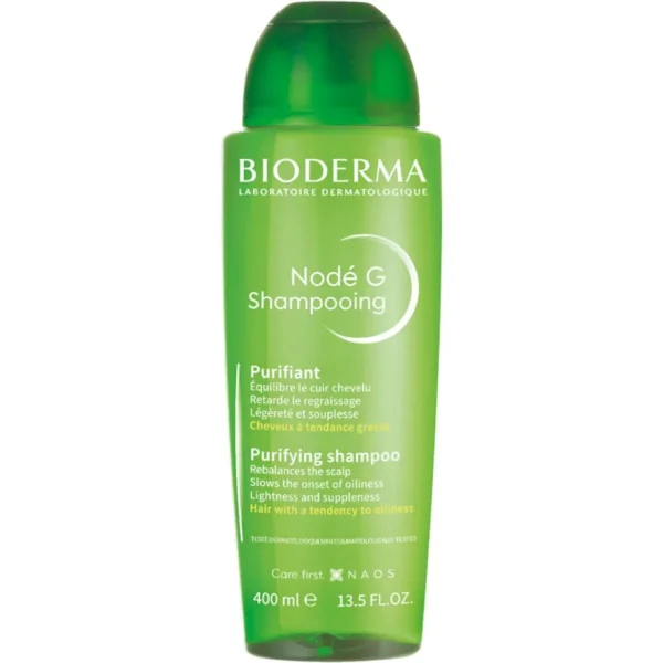 Bioderma Node G Shampooing Purifiant, szampon oczyszczający do włosów przetłuszczających się, 400 ml